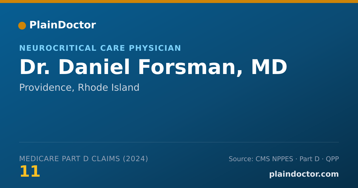 Shareable card for Daniel Forsman, MD - Neurological Surgery Physician, Providence, RI
