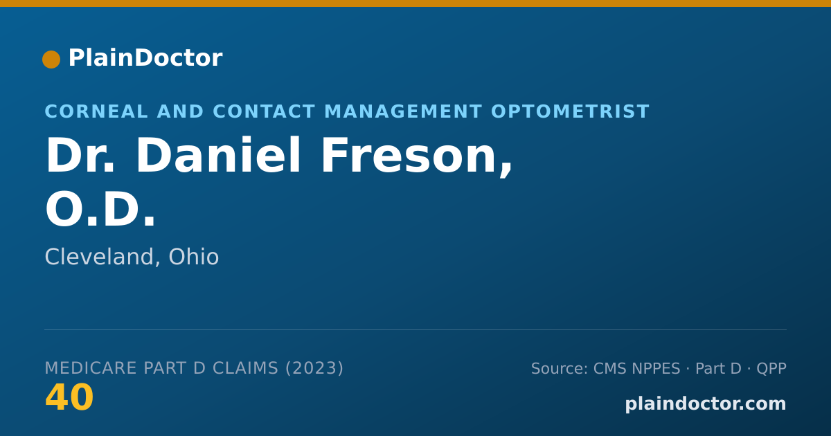 Shareable card for Daniel Freson, O.D. - Corneal and Contact Management Optometrist, Cleveland, OH