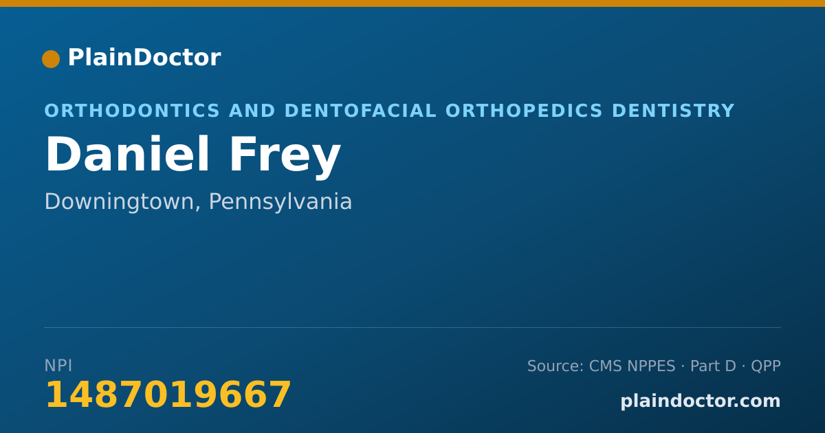 Shareable card for Daniel Frey - Orthodontics and Dentofacial Orthopedics Dentistry, Downingtown, PA