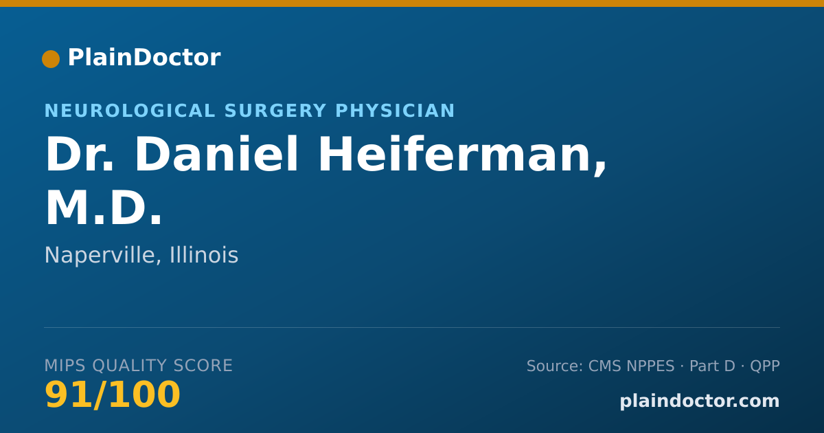 Shareable card for Daniel Heiferman, M.D. - Neurological Surgery Physician, Naperville, IL