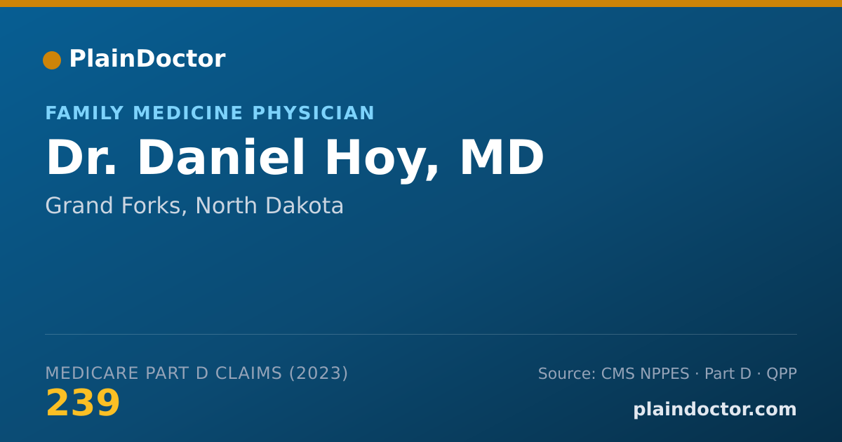 Shareable card for Daniel Hoy, MD - Family Medicine Physician, Grand Forks, ND