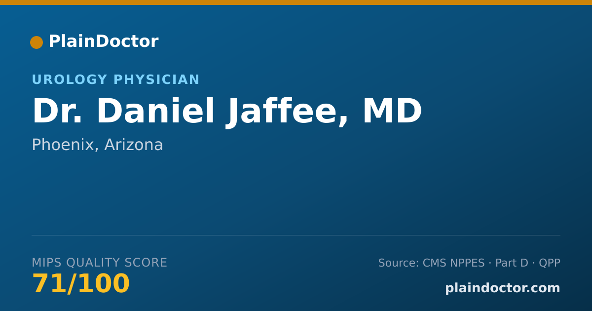 Shareable card for Daniel Jaffee, MD - Urogynecology and Reconstructive Pelvic Surgery (Urology) Physician, Phoenix, AZ