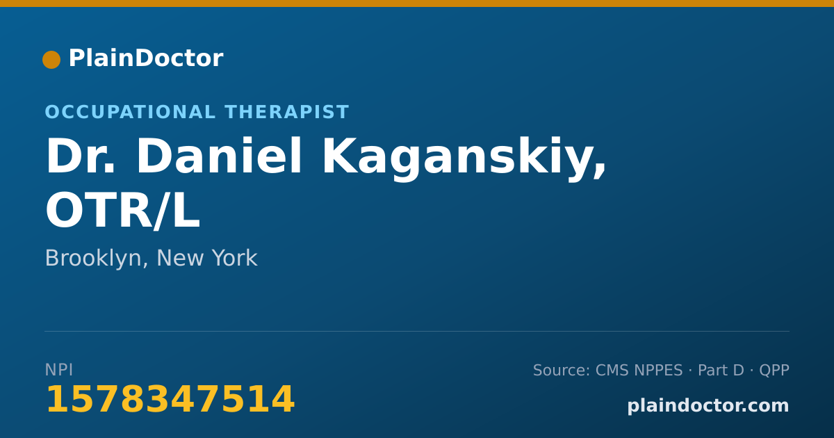 Shareable card for Daniel Kaganskiy, OTR/L - Occupational Therapist, Brooklyn, NY