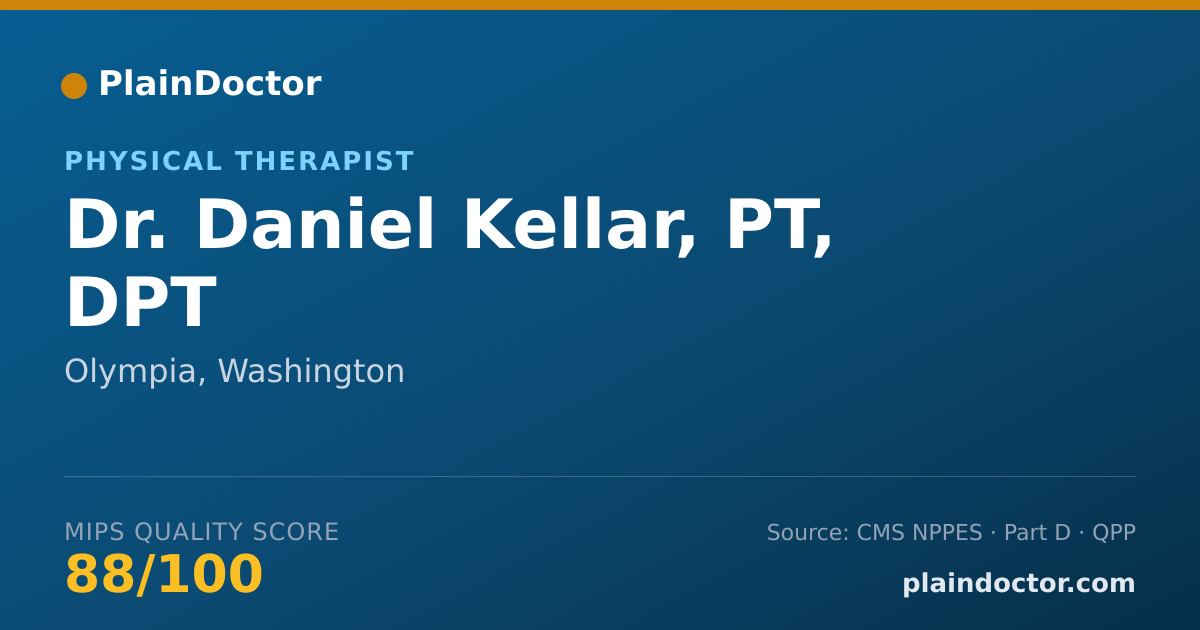 Shareable card for Daniel Kellar, PT, DPT - Physical Therapist, Olympia, WA
