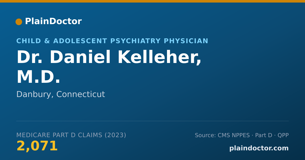 Shareable card for Daniel Kelleher, M.D. - Child & Adolescent Psychiatry Physician, Danbury, CT