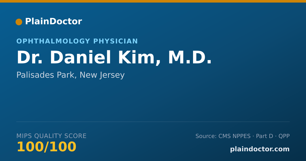 Shareable card for Daniel Kim, M.D. - Ophthalmology Physician, Palisades Park, NJ