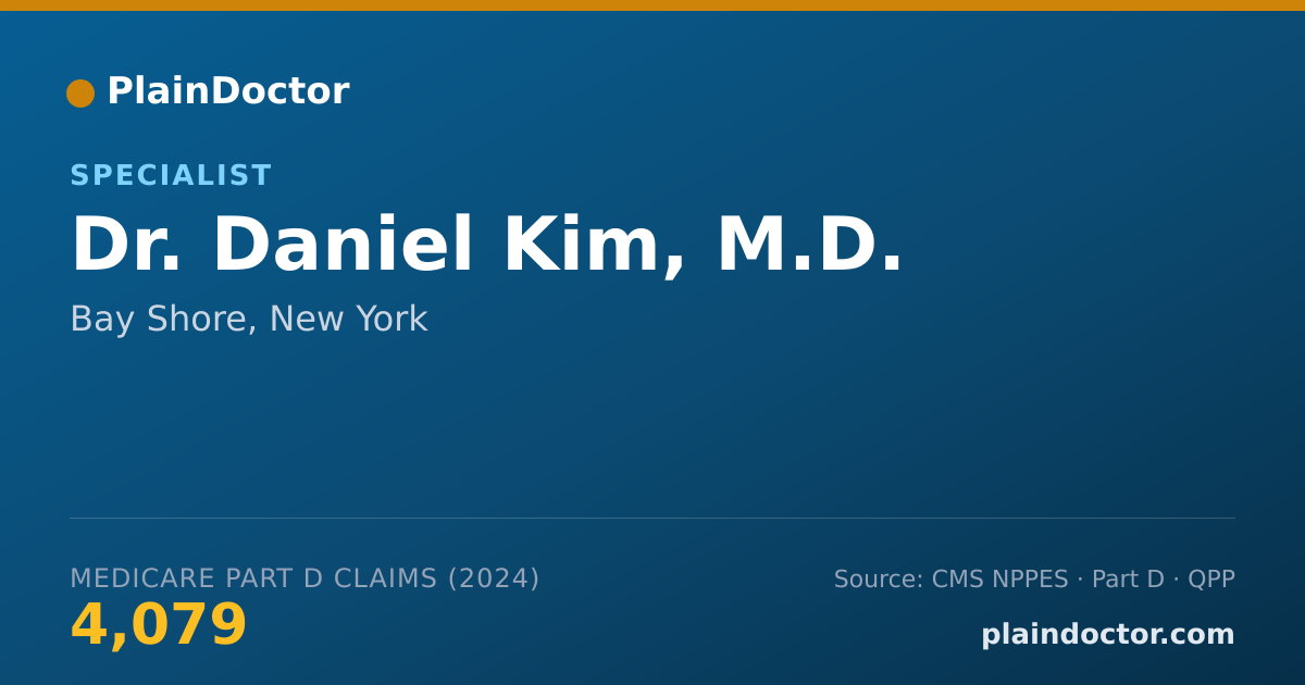 Shareable card for Daniel Kim, M.D. - Specialist, Bay Shore, NY