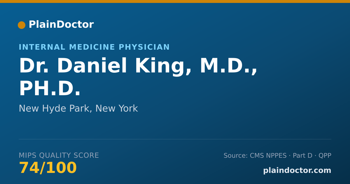 Shareable card for Daniel King, M.D., PH.D. - Internal Medicine Physician, New Hyde Park, NY