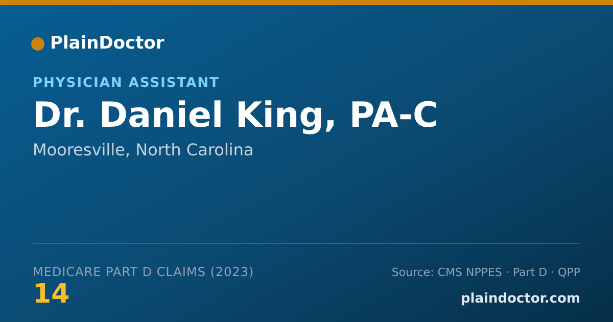 Shareable card for Daniel King, PA-C - Physician Assistant, Mooresville, NC
