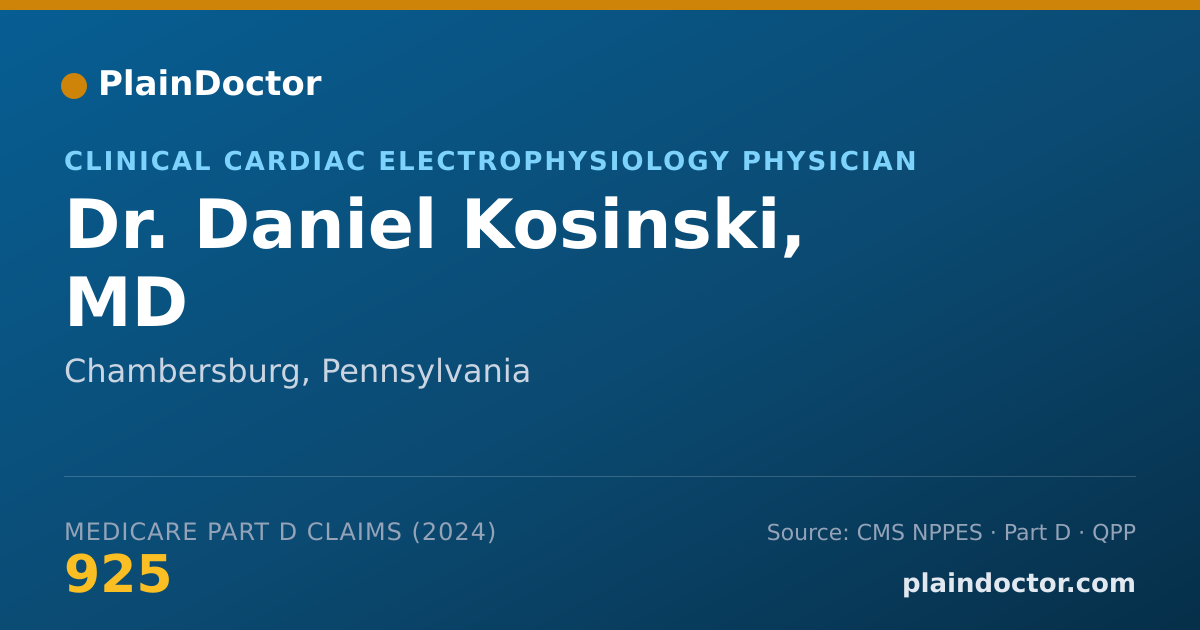 Shareable card for Daniel Kosinski, MD - Cardiovascular Disease Physician, Chambersburg, PA