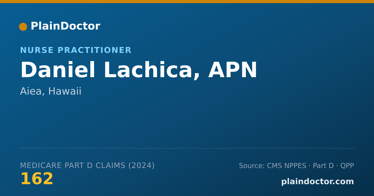Shareable card for Daniel Lachica, APN - Nurse Practitioner, Aiea, HI