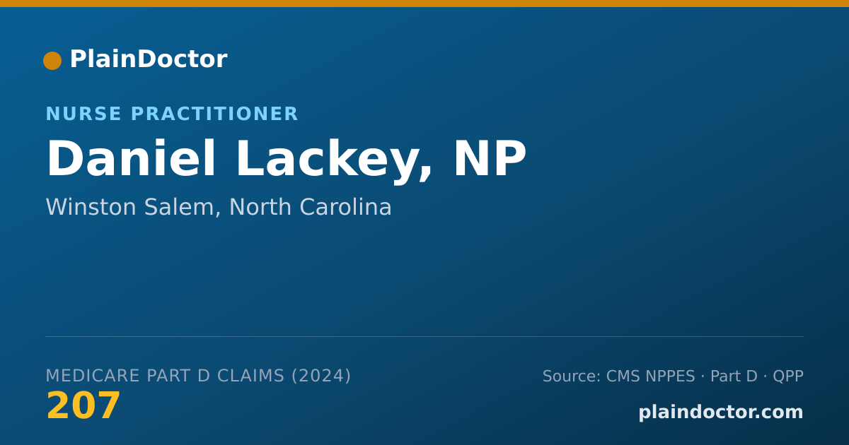 Shareable card for Daniel Lackey, NP - Nurse Practitioner, Winston Salem, NC