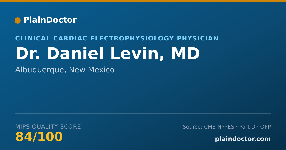 Shareable card for Daniel Levin, MD - Clinical Cardiac Electrophysiology Physician, Albuquerque, NM