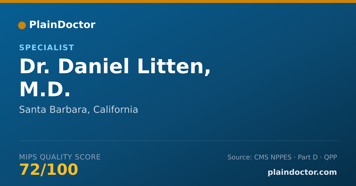 Shareable card for Daniel Litten, M.D. - Specialist, Santa Barbara, CA
