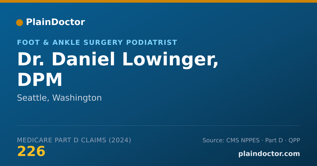 Shareable card for Daniel Lowinger, DPM - Foot & Ankle Surgery Podiatrist, Seattle, WA