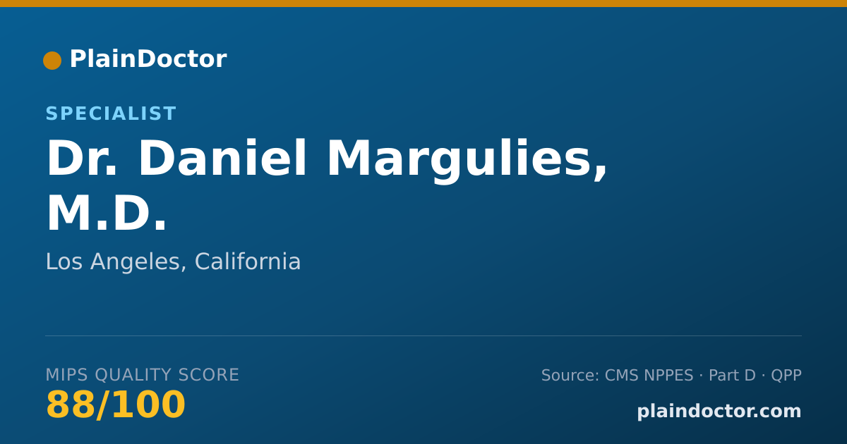 Shareable card for Daniel Margulies, M.D. - Specialist, Los Angeles, CA