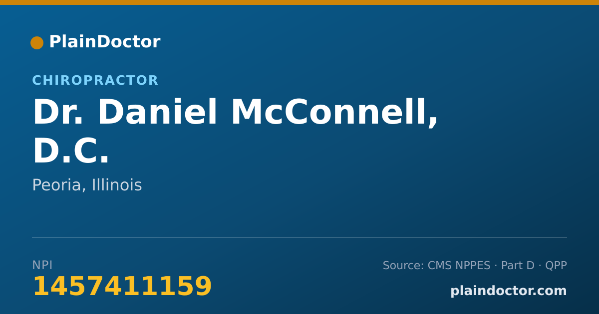 Shareable card for Daniel McConnell, D.C. - Chiropractor, Peoria, IL