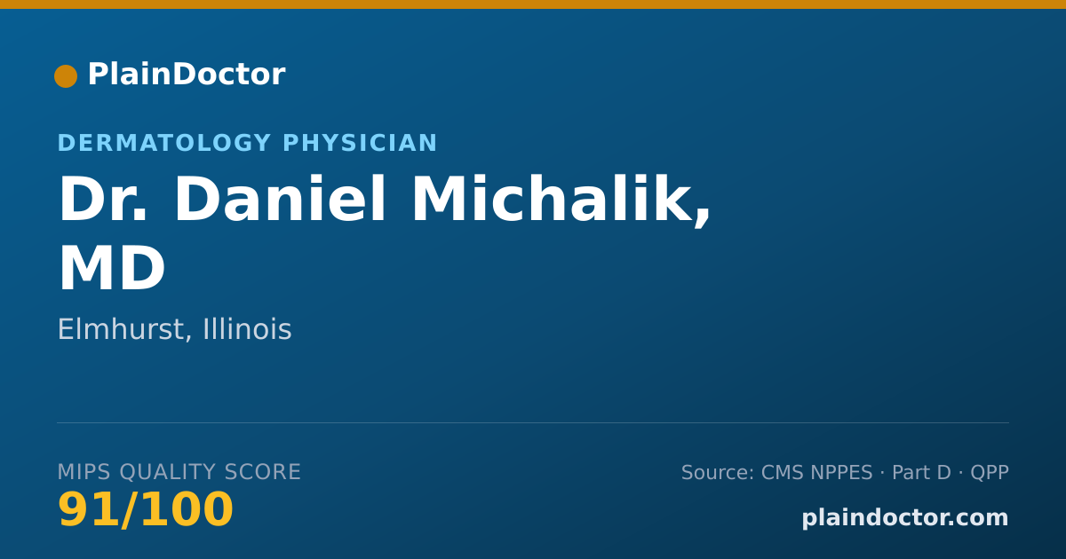 Shareable card for Daniel Michalik, MD - Dermatology Physician, Elmhurst, IL