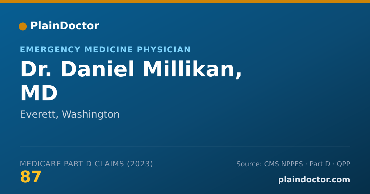 Shareable card for Daniel Millikan, MD - Emergency Medicine Physician, Everett, WA