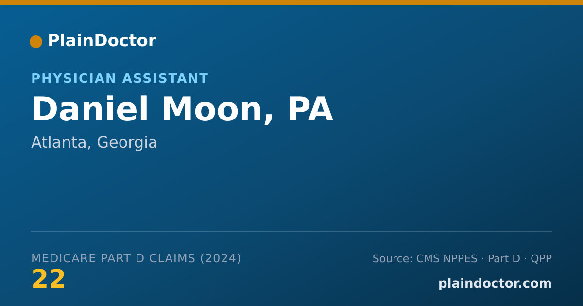 Shareable card for Daniel Moon, PA - Physician Assistant, Atlanta, GA
