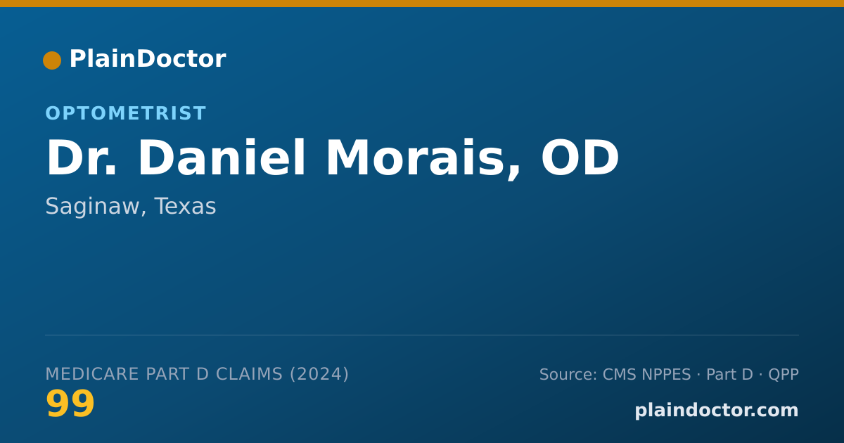 Shareable card for Daniel Morais, OD - Optometrist, Saginaw, TX