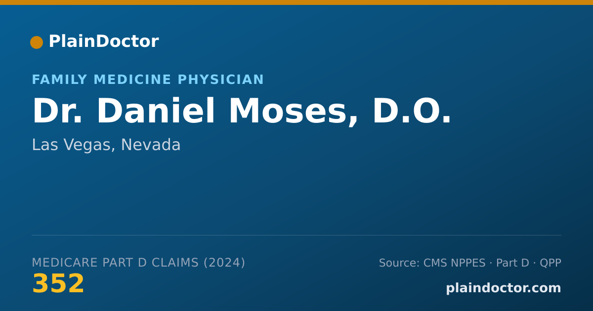 Shareable card for Daniel Moses, D.O. - Family Medicine Physician, Las Vegas, NV