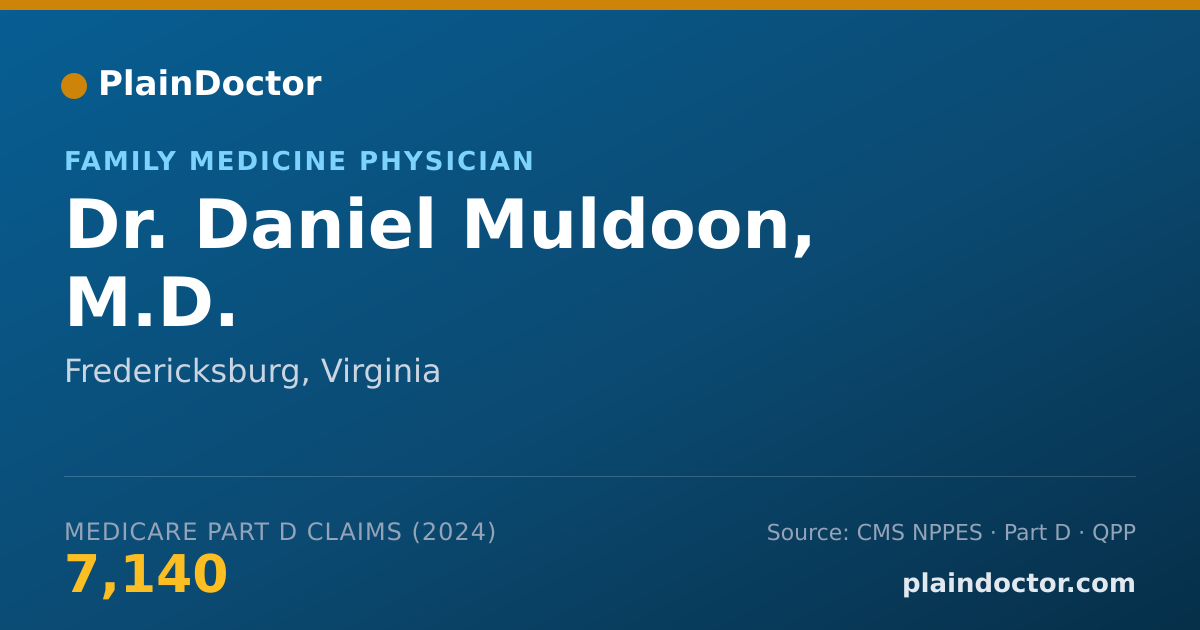 Shareable card for Daniel Muldoon, M.D. - Family Medicine Physician, Fredericksburg, VA