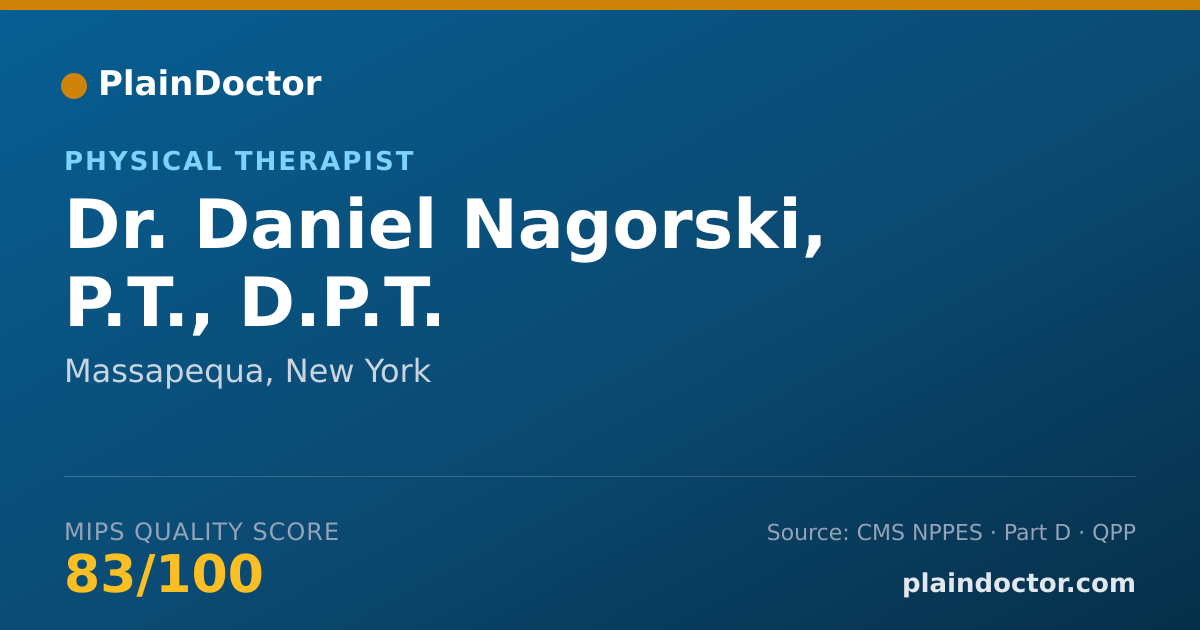 Shareable card for Daniel Nagorski, P.T., D.P.T. - Physical Therapist, Massapequa, NY