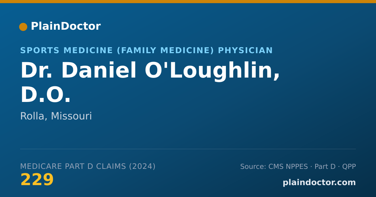 Shareable card for Daniel O'Loughlin, D.O. - Sports Medicine (Orthopaedic Surgery) Physician, Rolla, MO