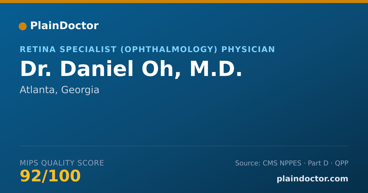 Shareable card for Daniel Oh, M.D. - Retina Specialist (Ophthalmology) Physician, Atlanta, GA