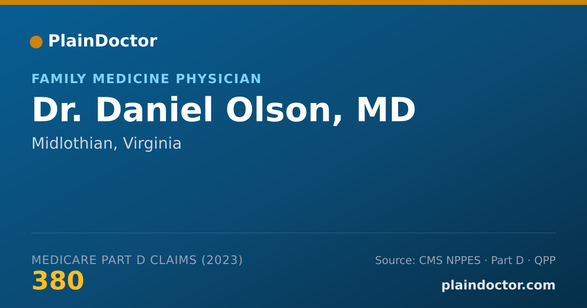 Shareable card for Daniel Olson, MD - Family Medicine Physician, Midlothian, VA