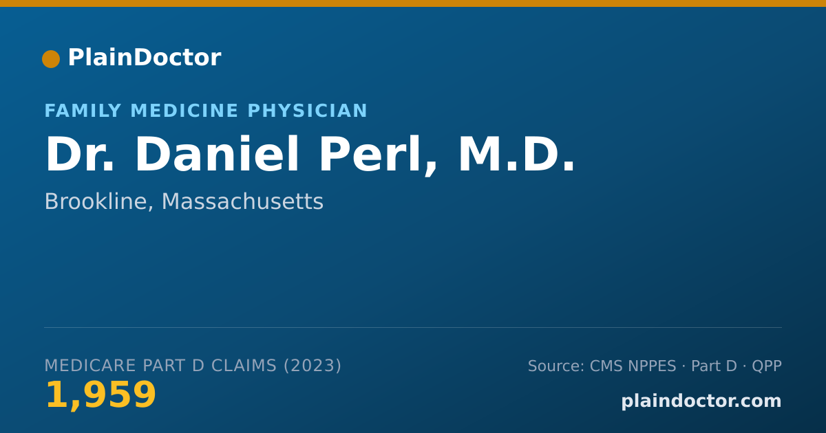 Shareable card for Daniel Perl, M.D. - Family Medicine Physician, Brookline, MA