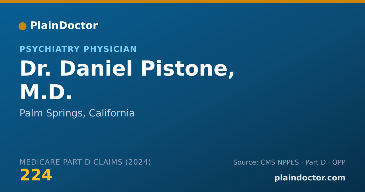 Shareable card for Daniel Pistone, M.D. - Neurology with Special Qualifications in Child Neurology Physician, Palm Springs, CA