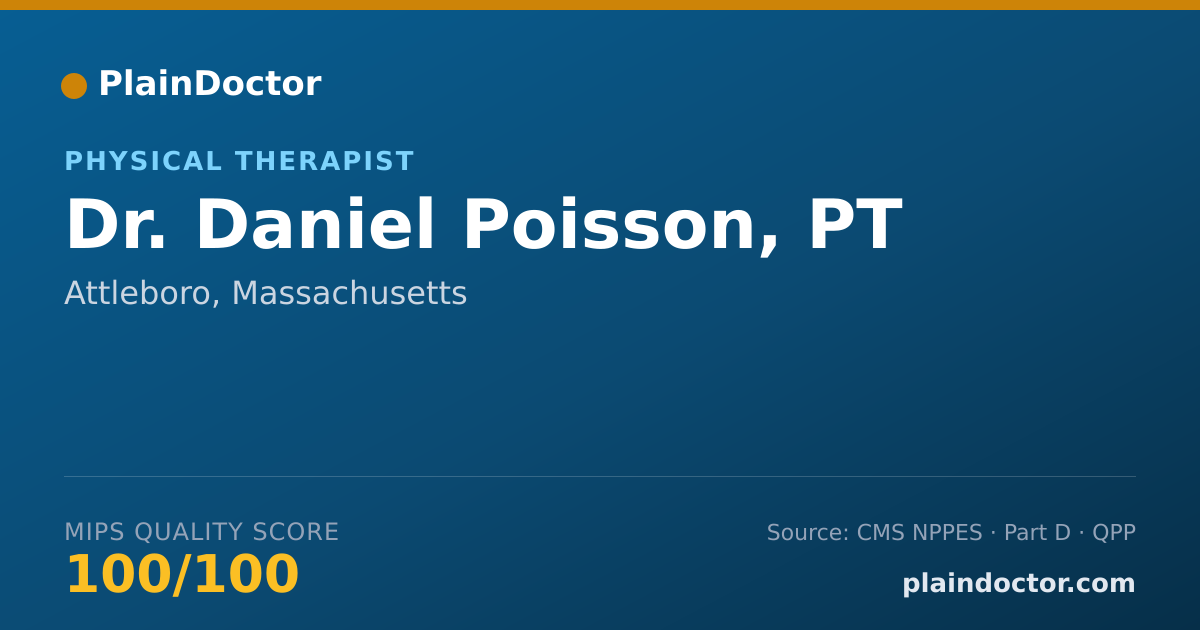 Shareable card for Daniel Poisson, PT - Physical Therapist, Attleboro, MA