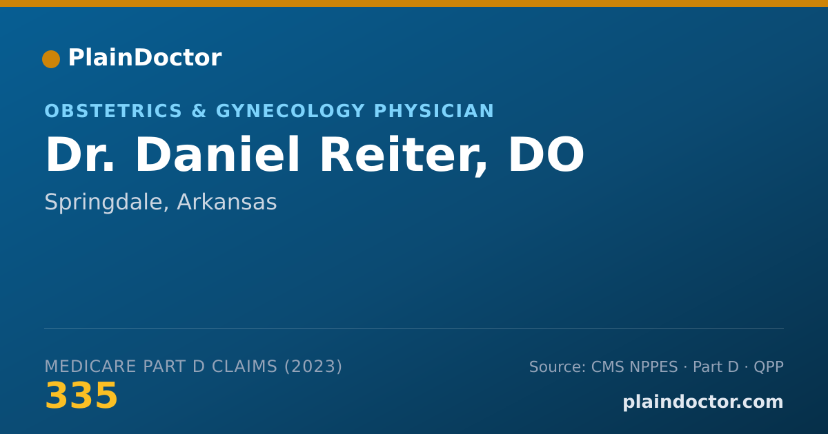 Shareable card for Daniel Reiter, DO - Obstetrics & Gynecology Physician, Springdale, AR