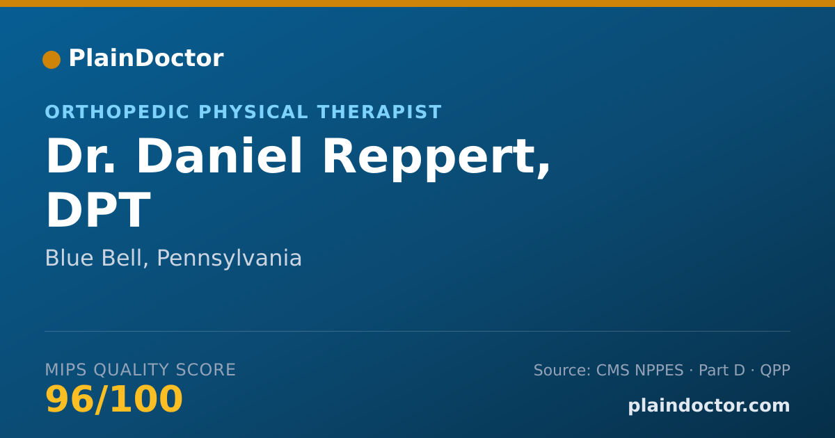 Shareable card for Daniel Reppert, DPT - Orthopedic Physical Therapist, Blue Bell, PA