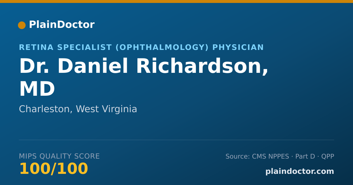 Shareable card for Daniel Richardson, MD - Retina Specialist (Ophthalmology) Physician, Charleston, WV