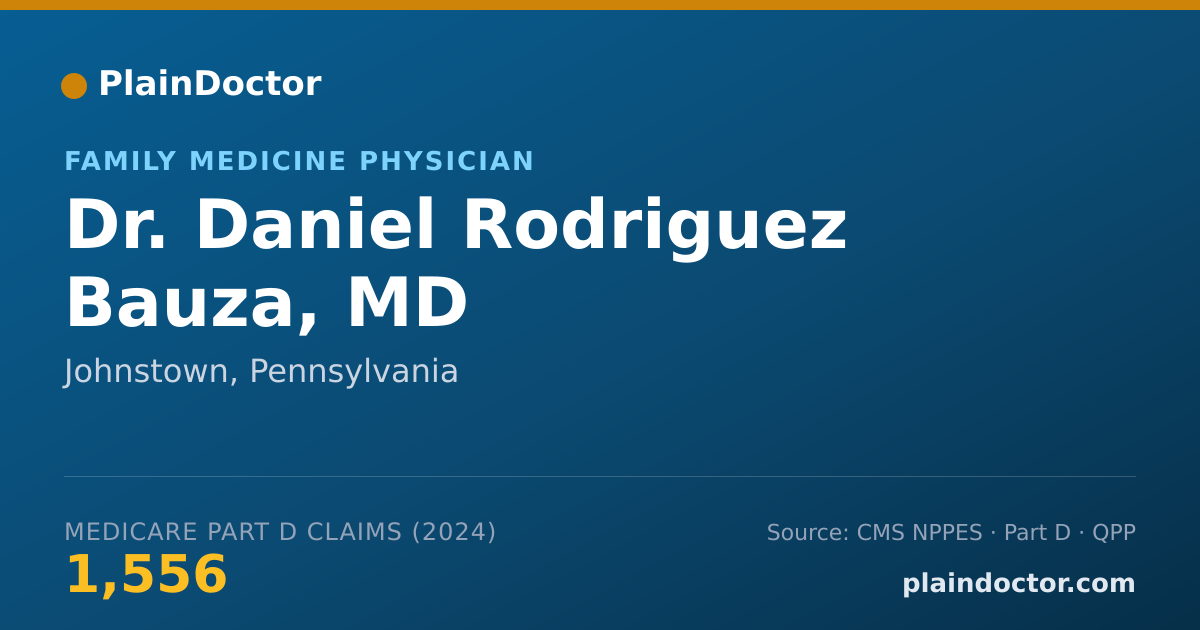 Shareable card for Daniel Rodriguez Bauza, MD - Family Medicine Physician, Johnstown, PA