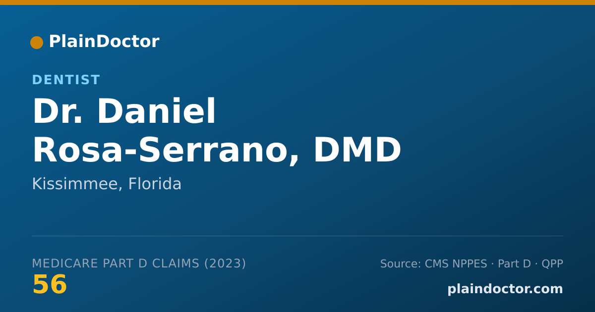 Shareable card for Daniel Rosa-Serrano, DMD - Dentist, Kissimmee, FL