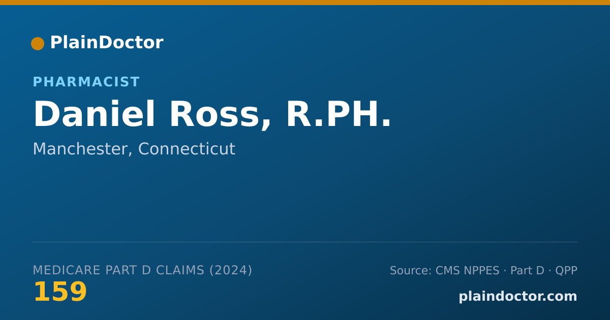 Shareable card for Daniel Ross, R.PH. - Pharmacist, Manchester, CT