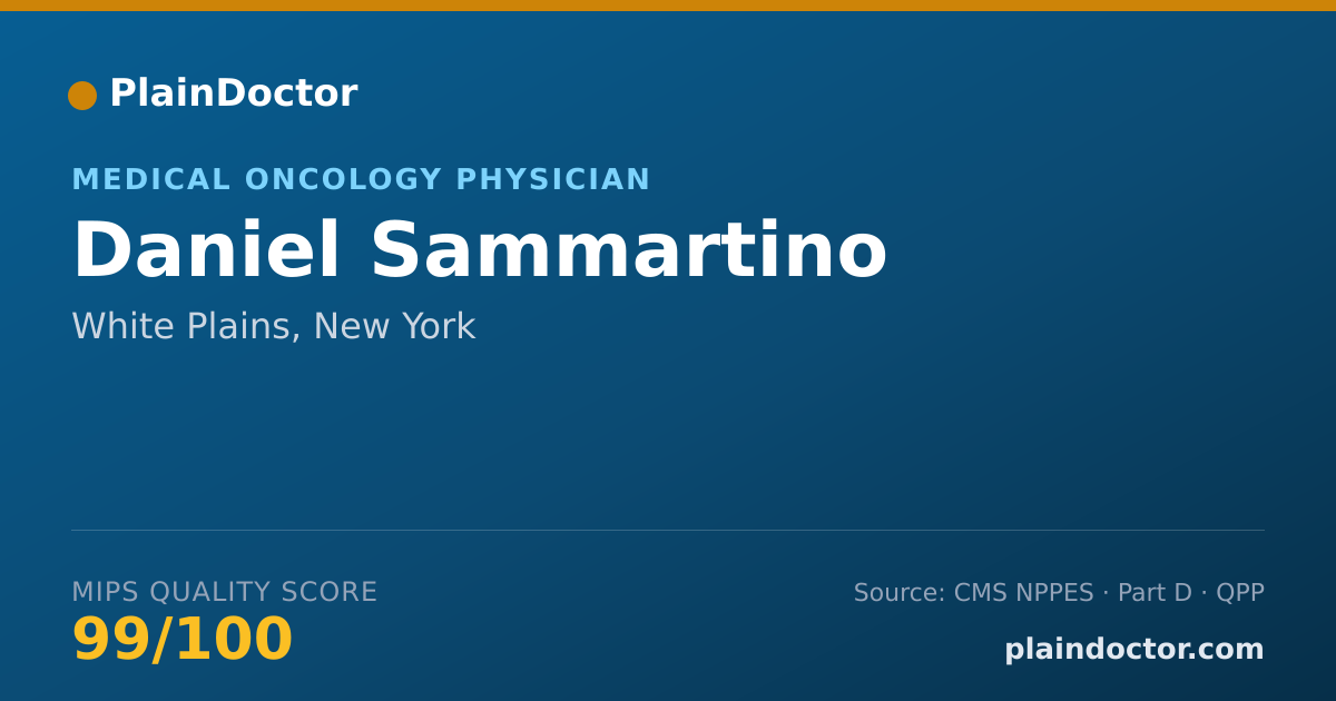 Shareable card for Daniel Sammartino - Medical Oncology Physician, White Plains, NY