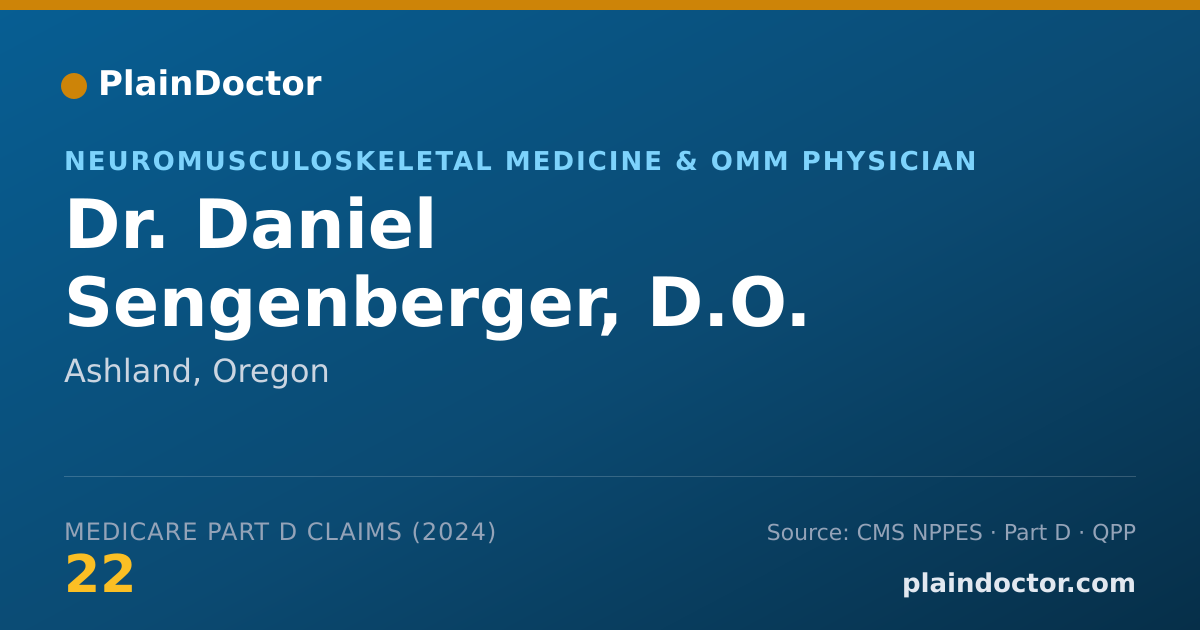Shareable card for Daniel Sengenberger, D.O. - Family Medicine Physician, Ashland, OR