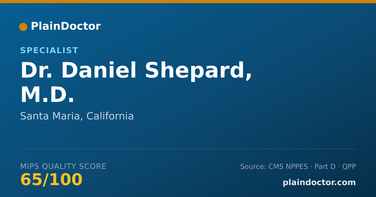 Shareable card for Daniel Shepard, M.D. - Specialist, Santa Maria, CA
