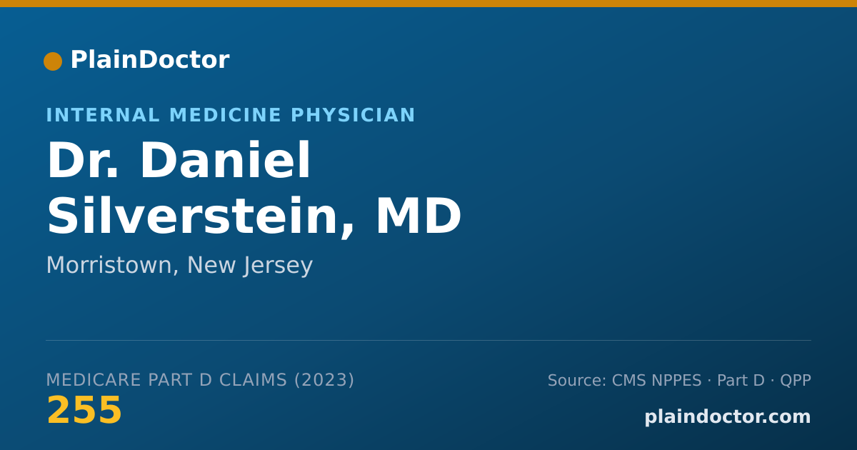 Shareable card for Daniel Silverstein, MD - Internal Medicine Physician, Morristown, NJ