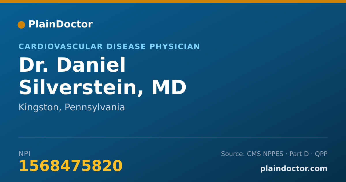 Shareable card for Daniel Silverstein, MD - Cardiovascular Disease Physician, Kingston, PA