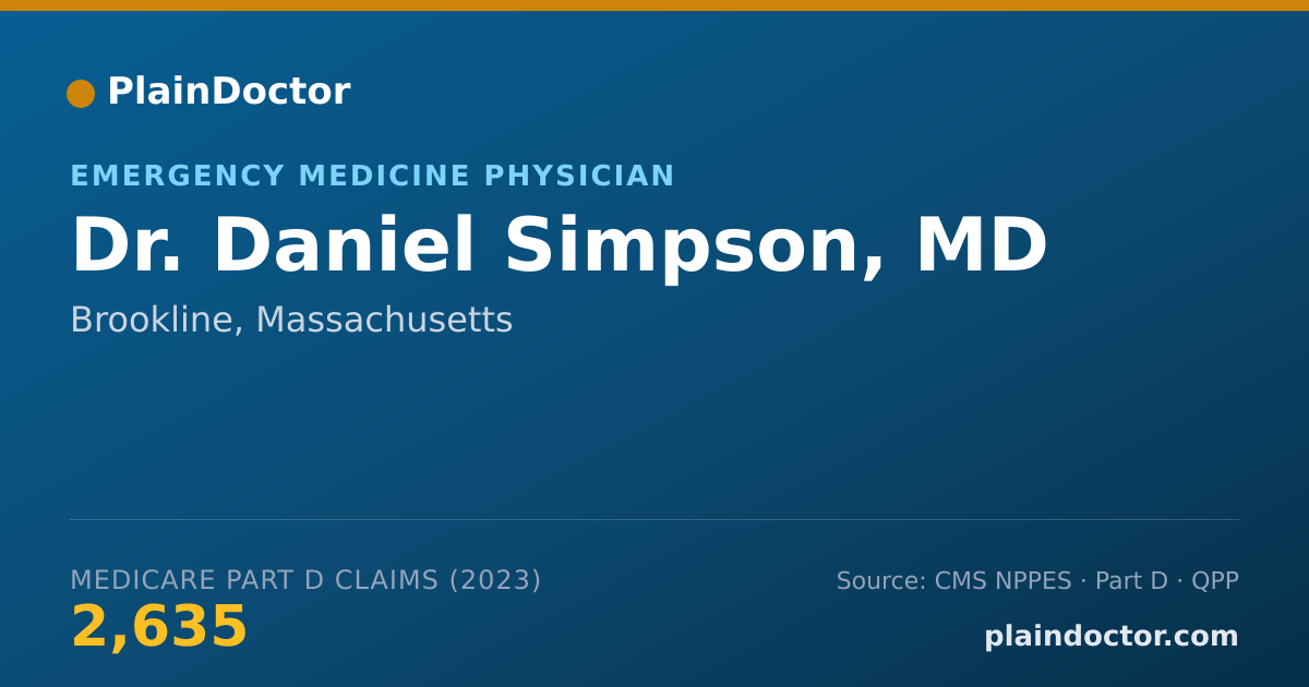 Shareable card for Daniel Simpson, MD - Emergency Medicine Physician, Brookline, MA