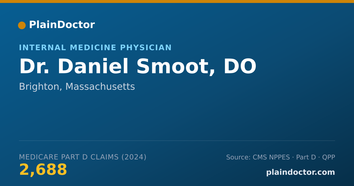 Shareable card for Daniel Smoot, DO - Internal Medicine Physician, Brighton, MA