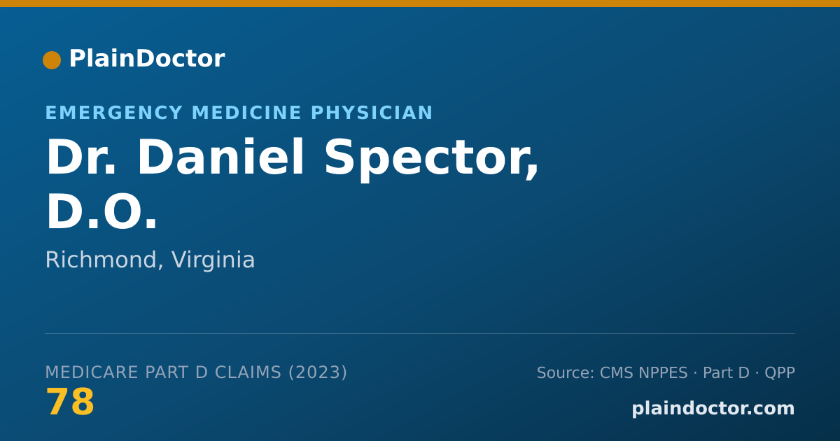 Shareable card for Daniel Spector, D.O. - Emergency Medicine Physician, Richmond, VA