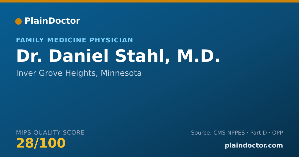Shareable card for Daniel Stahl, M.D. - Family Medicine Physician, Inver Grove Heights, MN