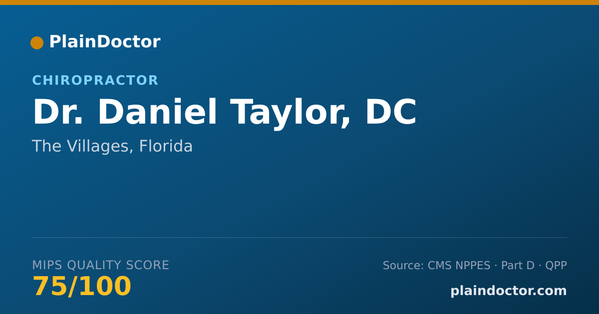 Shareable card for Daniel Taylor, DC - Chiropractor, The Villages, FL